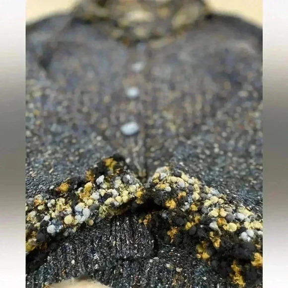 Cj Banks Speckled Knit Cardigan Soft Sweater Blue Button Women's Size L HOLIDAY - Picture 9 of 16